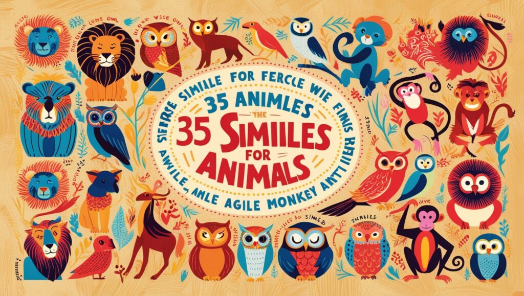 35 Similes for Animals 3 Leonardo Phoenix 09 A vibrant illustration of 35 similes for a 0