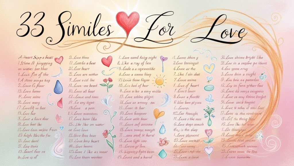 33 Similes for Love 3 Leonardo Phoenix 09 A whimsical illustration of 33 similes for 1