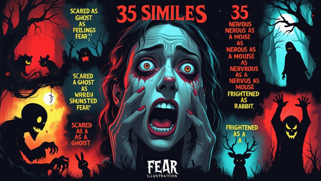 35 Similes for Scared 2 Leonardo Phoenix 10 A dramatic illustration of 35 similes that 2