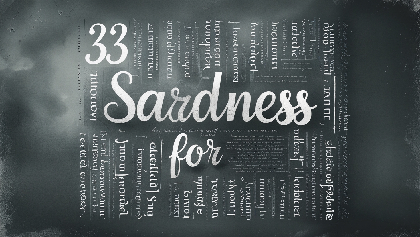 33 Similes for Sadness