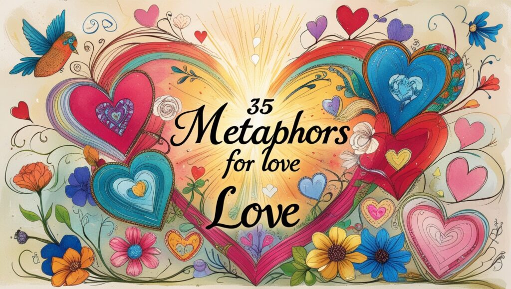 35 Metaphors for Love 3 Leonardo Phoenix 10 A whimsical illustration of 35 metaphors f 0