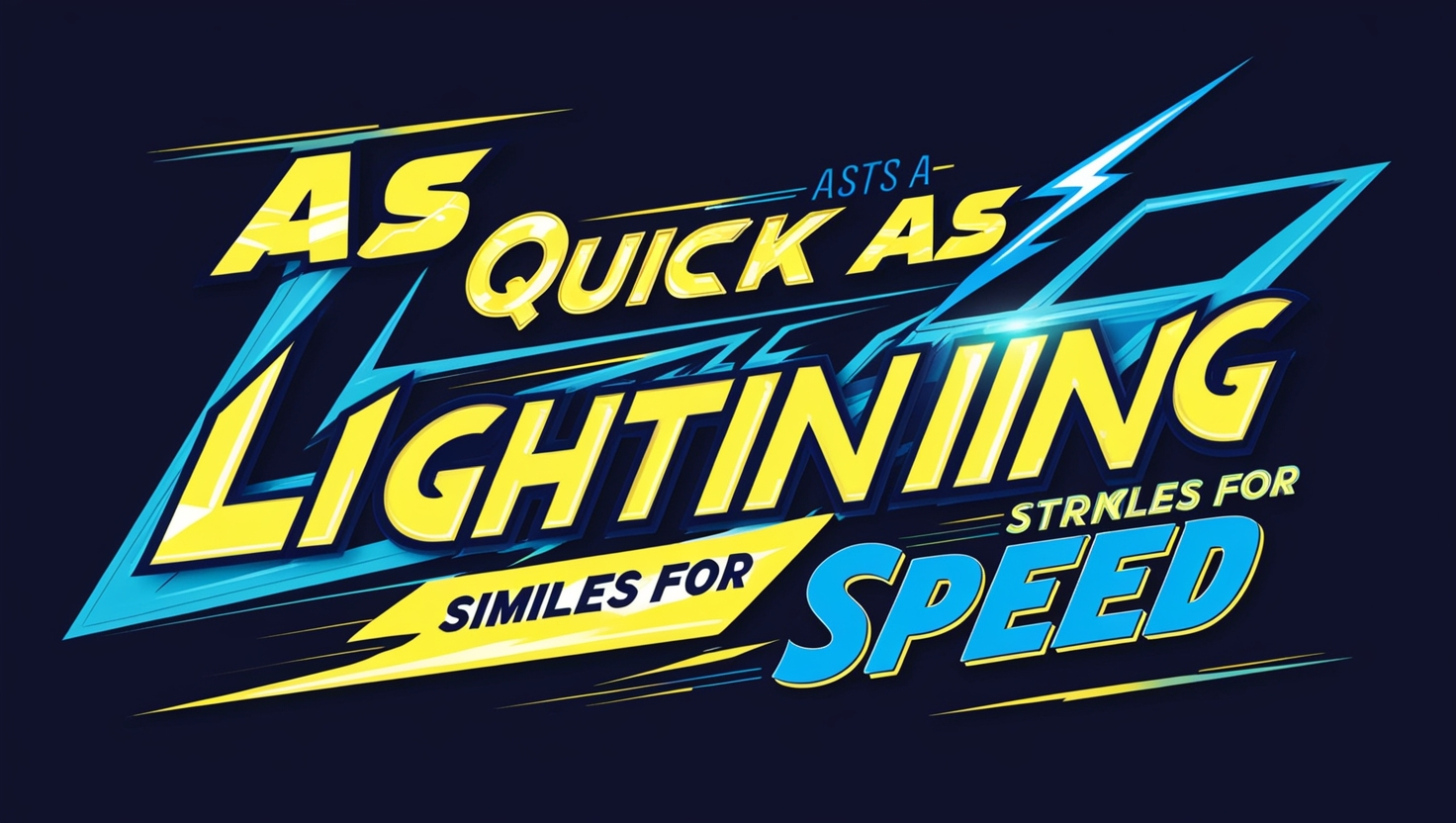 As Quick As Lightning: Striking Similes for Speed