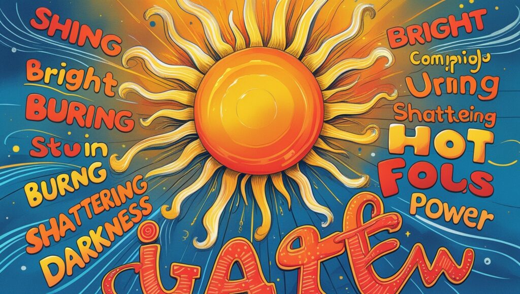 Simile Sun: Brilliant Phrases to Portray Its Glow 3 Leonardo Phoenix 10 A vibrant and detailed illustration of a s 3