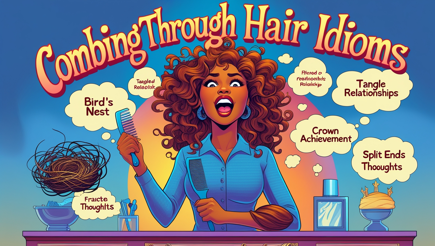 Combing Through Hair Idioms