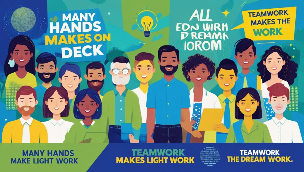 Teamwork Idioms That Inspire Collaboration 2 Leonardo Phoenix 10 Create a vibrant and dynamic image about T 3