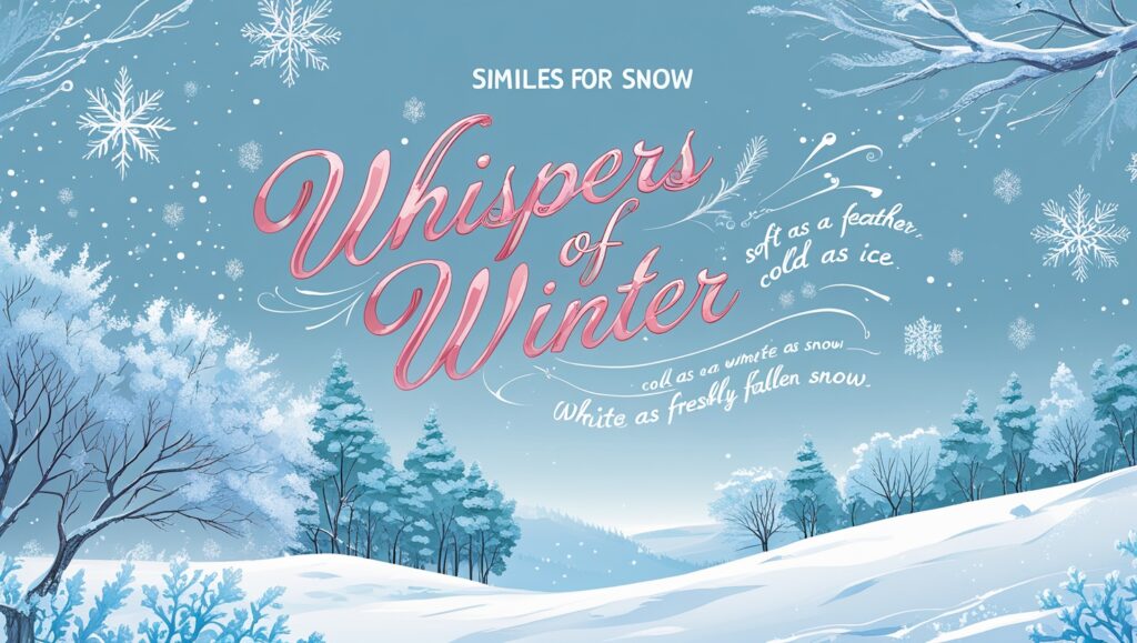 Whispers of Winter: Similes for Snow 2 Leonardo Phoenix 10 Create a vibrant and intricate illustratio 1