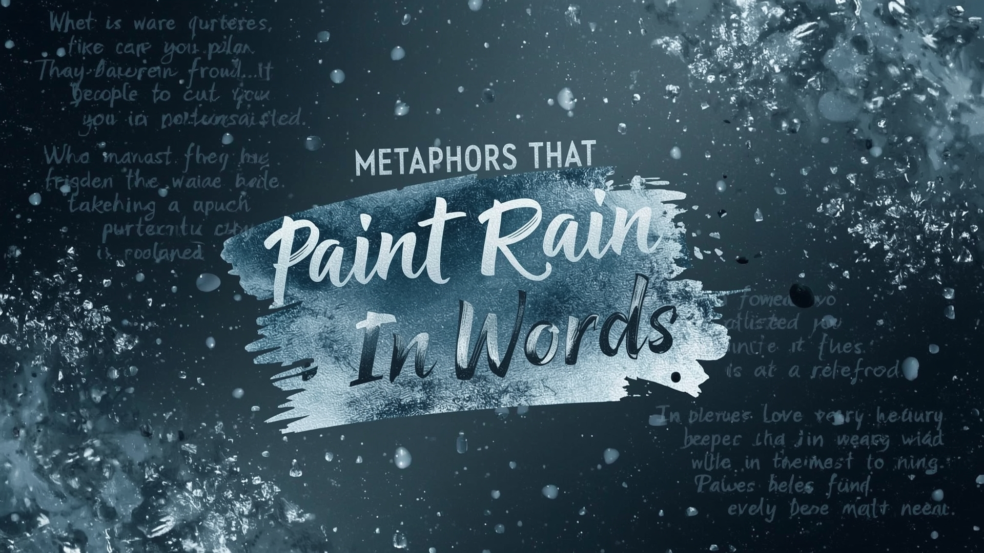 Metaphors That Paint Rain in Words