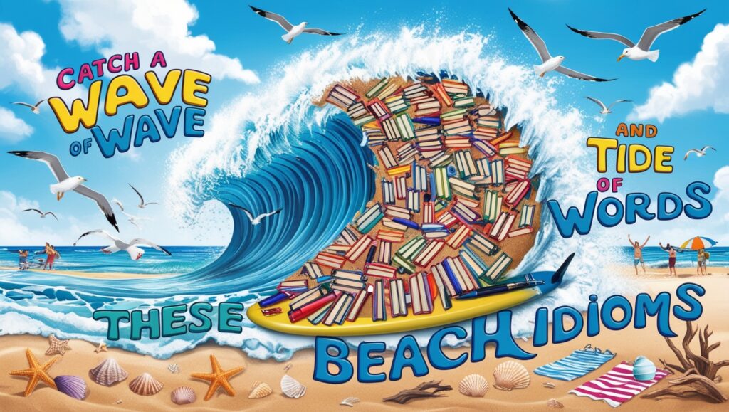 Ride the Wave of Words with These Beach Idioms 3 Leonardo Phoenix 09 A vibrant and visually appealing image dep 3