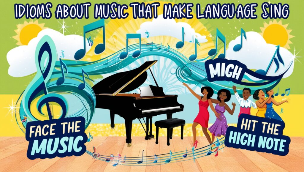 Idioms About Music That Make Language Sing 3 Leonardo Phoenix 09 Create a vibrant illustration about Idioms 0