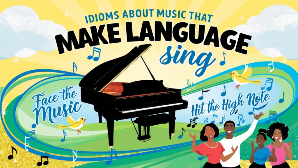 Idioms About Music That Make Language Sing 2 Leonardo Phoenix 09 Create a vibrant illustration about Idioms 1