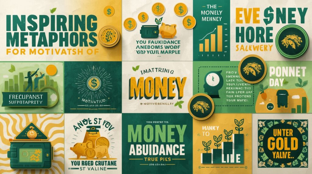 Inspiring Money Metaphors for Motivation 2 Lucid Origin A vibrant and dynamic visual representation of In 1