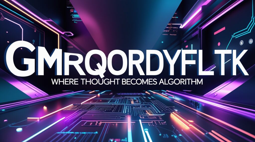 Gmrqordyfltk: Where Thought Becomes Algorithm 3 Phoenix 10 A futuristic digital illustration of Gmrqordyfltk W 1
