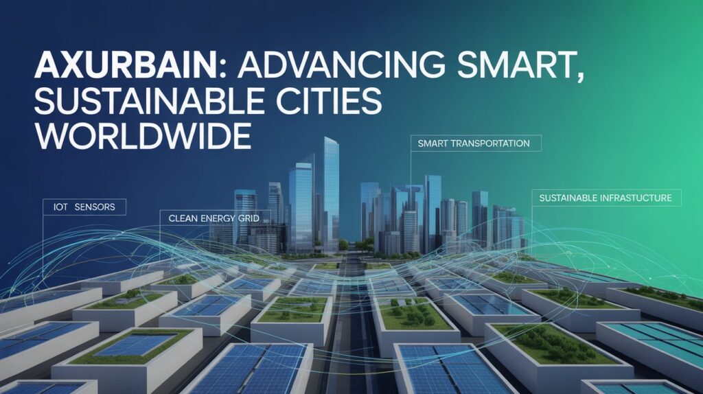Axurbain: Advancing Smart, Sustainable Cities Worldwide 2 a modern infographic design showcasing s TDJxgKo7Ryaek9iBzf2FMA hhAo4P3xScya 7ZcQLxIVg