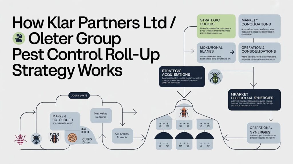 How Klar Partners Ltd / Oleter Group Pest Control Roll-Up Strategy Works 3 a professional business infographic show 6AAUdAtuSAa5ms byZliTQ AsFia7qSRSy O40W4shTOg