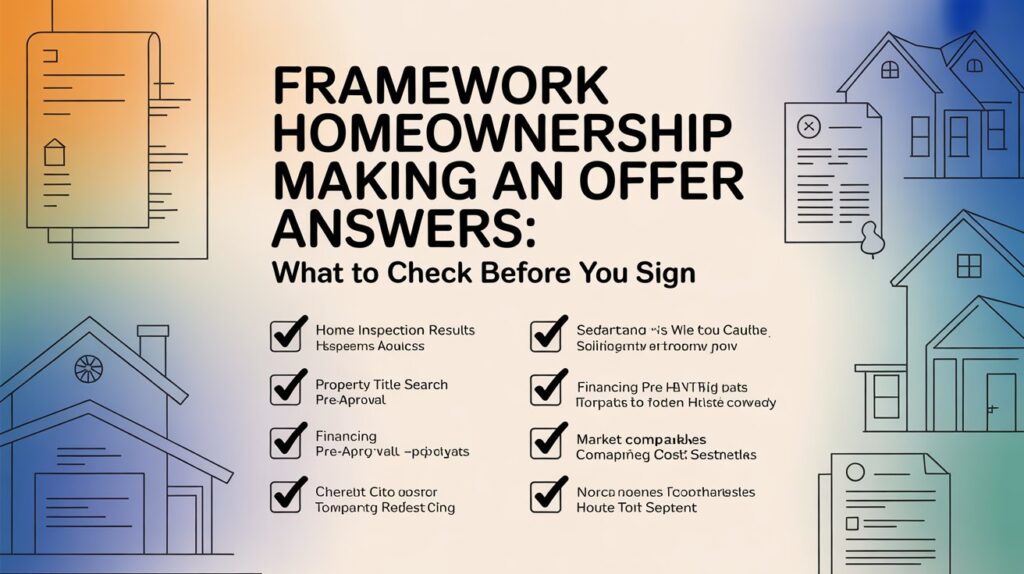 Framework Homeownership Making an Offer Answers: What to Check Before You Sign 2 a professional infographic design featur rGJR4NX1SbiHpuIHv 70 w pE0U5wIlRNOhAPWMfdrJLQ