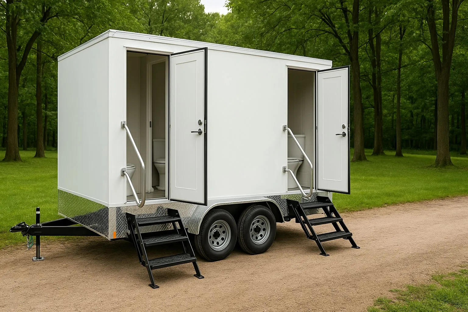 portable restroom trailer rental in apple valley