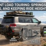 A 4WD with a load while arrows are demonstrating springs and stable ride height.