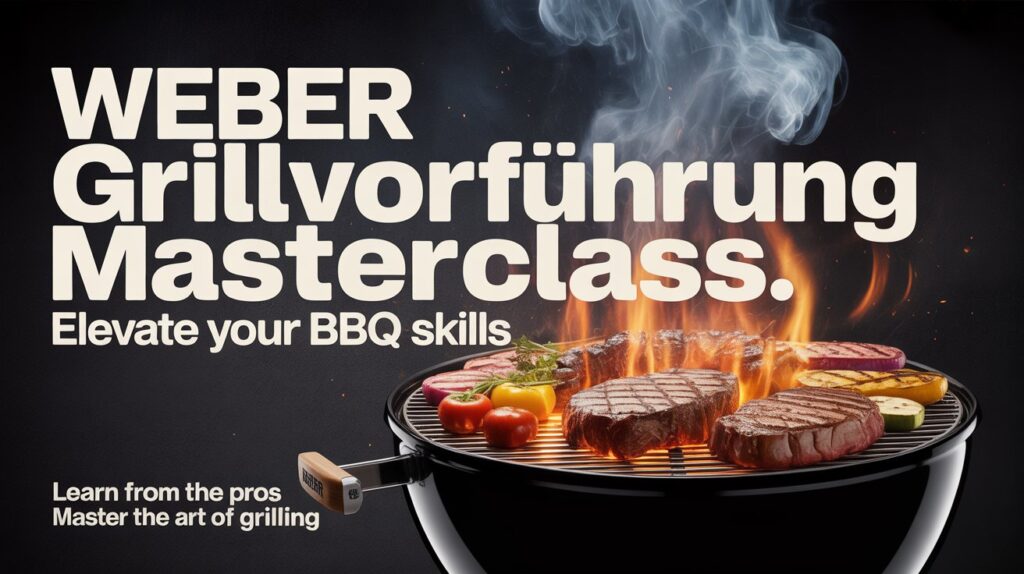 Weber Grillvorführung Masterclass: Elevate Your BBQ Skills 2 a professional promotional poster for a R0M jjRQSOSvx89or4zARQ TLr6IBx9RCKfCb5G4O6zwg