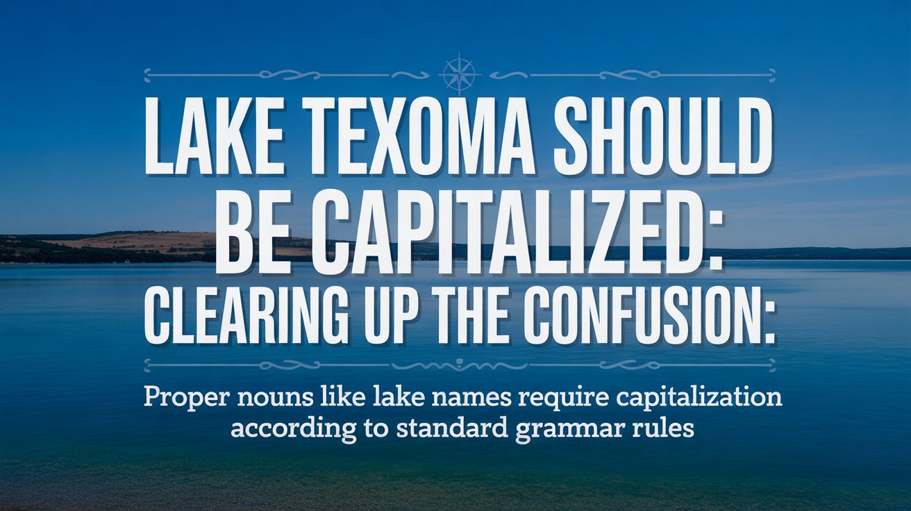 Lake Texoma Should Be Capitalized: Clearing Up the Confusion 2 Lake Texoma Should Be Capitalized: Clearing Up the Confusion